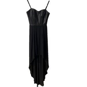 ⭐️ BCBG MaxAzria Leandra Bustier draped (high-low) black dress- size XXS